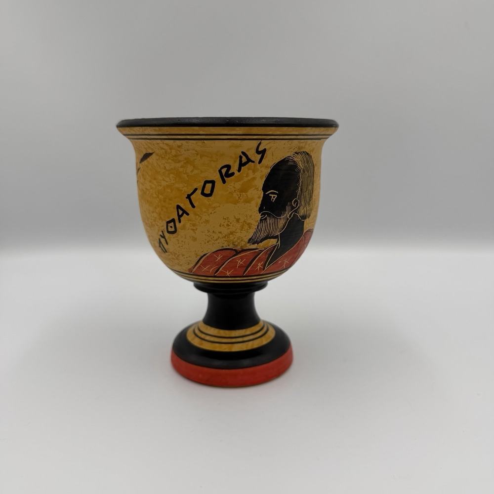 Pythagoras Cup of Justice Greedy Pythagorean Mug Greek God Handmade